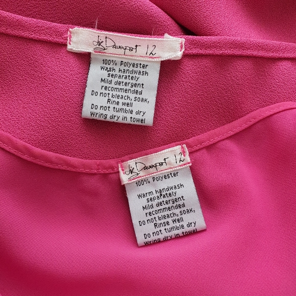 Liz Davenport Vibrant Pink A Line Skirt Oversized 12 Vintage - Picture 2 of 8